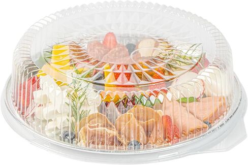 غطاء قبة شفاف من Restaurantware عدد 10 مقاس 12 × 3.5 بوصة غطاء قبة طعام بلاستيكي، غطاء طعام يمكن التخلص منه من أجل إغلاق آمن، غطاء عرض شفاف وواقي متين in Kuwait