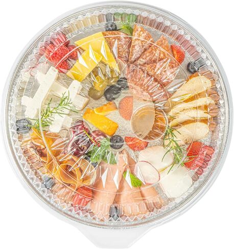 غطاء قبة شفاف من Restaurantware عدد 10 مقاس 12 × 3.5 بوصة غطاء قبة طعام بلاستيكي، غطاء طعام يمكن التخلص منه من أجل إغلاق آمن، غطاء عرض شفاف وواقي متين in Kuwait