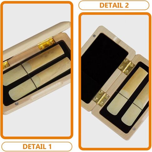 Beaupretty Portable Wood Oboe Reed Case Holder Box Can Hold 2 Oboe Reeds Compact Storage for Instrument Accessories in Kuwait