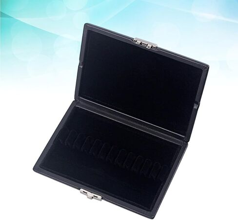 Totority Oboe Reed Storage Box with Wooden Body and Black Pu Leather Cover Lightweight Design with Slot Inner Surface and Breathable Holes Holds 12pcs Oboe Reeds from Moisture in Kuwait