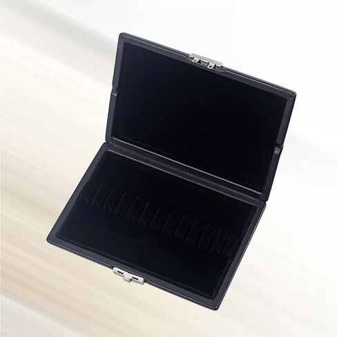 Totority Oboe Reed Storage Box with Wooden Body and Black Pu Leather Cover Lightweight Design with Slot Inner Surface and Breathable Holes Holds 12pcs Oboe Reeds from Moisture in Kuwait