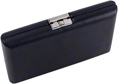 Totority Oboe Reed Storage Box with Wooden Body and Black Pu Leather Cover Lightweight Design with Slot Inner Surface and Breathable Holes Holds 12pcs Oboe Reeds from Moisture in Kuwait