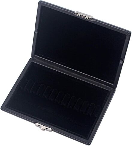 Toddmomy Wooden Oboe Reed Box with Black Pu Leather Cover for 12pcs Oboe Reeds Elegant Slot Design with Breathable Holes from Collision in Kuwait
