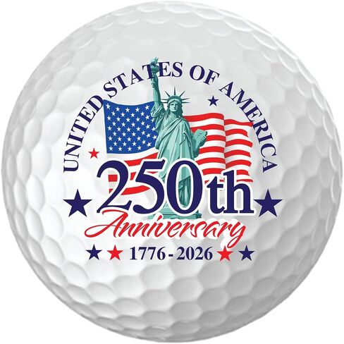 Infusion USA 250th Anniversary Golf Balls (12 Pack) – Patriotic America 250th Anniversary Design, USGA Approved 2-Piece Golf Balls, Red White & Blue Commemorative Golf Gift for Men and Women in Kuwait