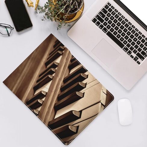 Sepia Tone Piano Keys Print 13-inch Laptop Sleeve, Slim Shockproof Insertion Design Leather Laptop Case for Office, School, Travel in Kuwait