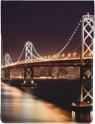 Bay Bridge Print 13-inch Laptop Sleeve, Slim Shockproof Insertion Design Leather Laptop Case for Office, School, Travel in Kuwait