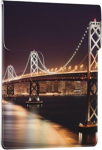 Bay Bridge Print 13-inch Laptop Sleeve, Slim Shockproof Insertion Design Leather Laptop Case for Office, School, Travel in Kuwait