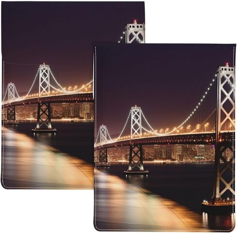 Bay Bridge Print 13-inch Laptop Sleeve, Slim Shockproof Insertion Design Leather Laptop Case for Office, School, Travel in Kuwait