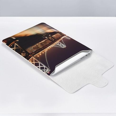 Bay Bridge Print 13-inch Laptop Sleeve, Slim Shockproof Insertion Design Leather Laptop Case for Office, School, Travel in Kuwait