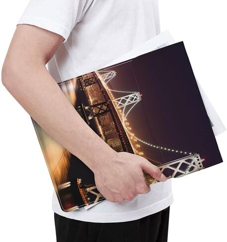 Bay Bridge Print 13-inch Laptop Sleeve, Slim Shockproof Insertion Design Leather Laptop Case for Office, School, Travel in Kuwait