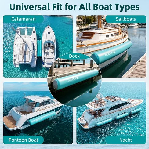 6.5FT/10FT Inflatable Boat Fender – Heavy Duty PVC Boat Accessory for Hull Protection, Quick Inflation & Foldable Storage for Docks, Lakes & Marinas in Kuwait