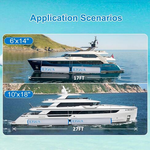 6FT/10FT Inflatable Boat Fenders for Docking, Large Boat Bumpers, Large Dock Fenders Bumpers for Fishing Boat, Yachts, Pontoon Boat and Jet Ski in Kuwait
