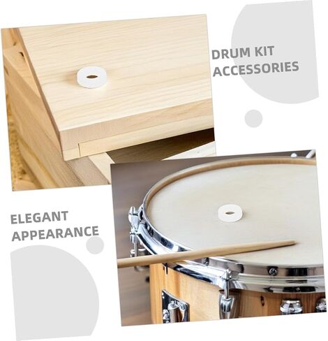 Kisangel 200pcs White Plastic Drum Washers for Drum Set Accessories Cymbal Stand Felt Pads Compatible with Jazz and Acoustic Professional Percussion Replacement Parts in Kuwait