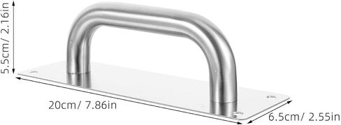 2pcs Stainless Steel Push Pull Door Handles for Passage and Fire Doors, Heavy Duty Metal Sliding Panel Handles with Smooth Operation, Suitable for Home and Commercial Use, Silver in Kuwait