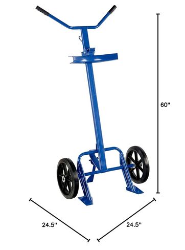 Vestil DBT-1200 شاحنة برميل/طبل فولاذية مع عجلات مطاطية من الصلب 20-1/4 بوصة. × 29 بوصة. × 60 بوصة. 800 رطل. القدرة الزرقاء in Kuwait