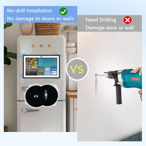 Magnetic Mount Compatible with Show 15, No-Punch Fridge Holder, Rubber Coated Scratch-Free, Strong Magnet Easy to Install in Kuwait