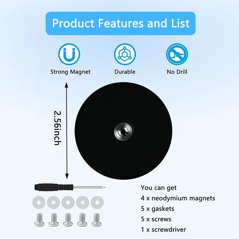 Magnetic Mount Compatible with Show 15, No-Punch Fridge Holder, Rubber Coated Scratch-Free, Strong Magnet Easy to Install in Kuwait