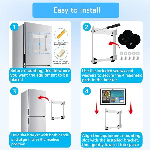 Magnetic Mount Compatible with Show 15, No-Punch Fridge Holder, Rubber Coated Scratch-Free, Strong Magnet Easy to Install in Kuwait