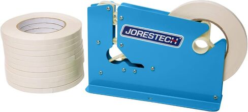 JORESTECH Manual Neck Bag Closer Powder Coated Metal with 10 Tape Rolls 3/8" (White Tape) in Kuwait