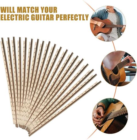 BESPORTBLE 19pcs White Copper Guitar Fret Wires 2.0mm for Classical Acoustic Guitar Fingerboard Replacement Parts in Kuwait