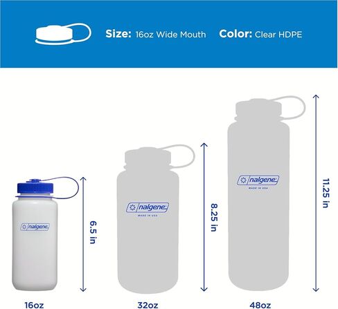 Nalgene HDPE 16 أوقية واسعة الفم زجاجة ماء خالية من BPA in Kuwait