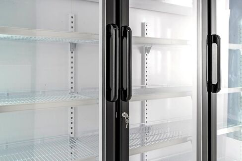 Frigidaire Commercial, 70.9" Triple Door Glass Display Refrigerator, Merchandiser Fridge, 49 Cu Ft, LED Lighting, 8 Wire Shelves, Digital Temperature Control, Self-Closing Glass Doors in Kuwait