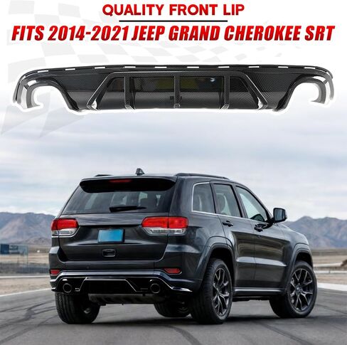Front Bumper Lip Splitter Spoiler Compatible with Jeep Grand Cherokee SRT (2014-2021)/ Trackhawk (2018-2021) Air Dams Chin Spoiler Grand Cherokee SRT Accessories (Gloss Black, Front Lip) in Saudi Arabia