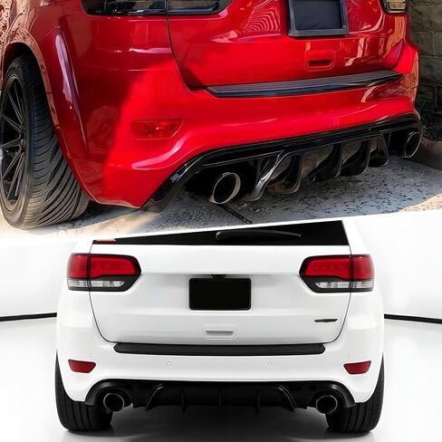Front Bumper Lip Splitter Spoiler Compatible with Jeep Grand Cherokee SRT (2014-2021)/ Trackhawk (2018-2021) Air Dams Chin Spoiler Grand Cherokee SRT Accessories (Gloss Black, Front Lip) in Saudi Arabia