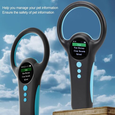 Pet Microchip Reader 134.2K & 125K Dual Frequency Handheld Animal Tag Scanner Rechargeable USB Portable - Fast Chip ID Retrieval, User - Friendly Design for Veterinarians and P in Kuwait