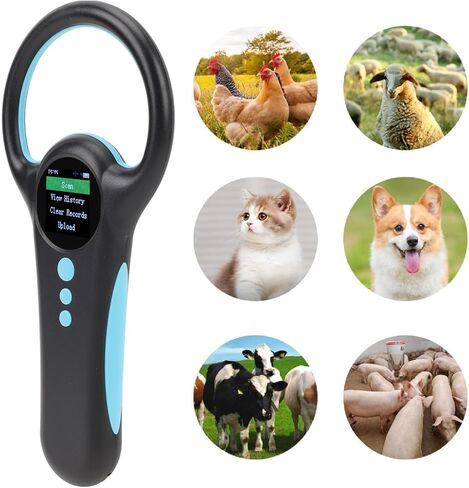 Pet Microchip Reader 134.2K & 125K Dual Frequency Handheld Animal Tag Scanner Rechargeable USB Portable - Fast Chip ID Retrieval, User - Friendly Design for Veterinarians and P in Kuwait