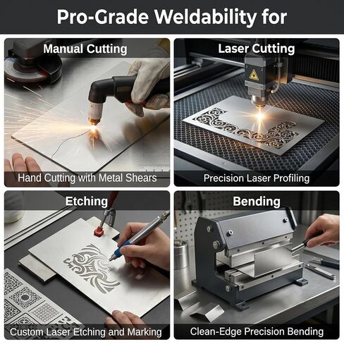 5 عبوات من الألواح المعدنية، 20 قياس 12 × 6 بوصة من الفولاذ الكربوني عالي التحمل بدقة CNC قطع صفائح معدنية مسطحة مع لمسة نهائية من الزيت المضاد للصدأ لحرف إصلاح هياكل السيارات والمشروعات اليدوية in Kuwait