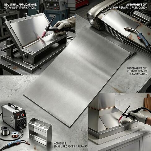 5 عبوات من الألواح المعدنية، 20 قياس 12 × 6 بوصة من الفولاذ الكربوني عالي التحمل بدقة CNC قطع صفائح معدنية مسطحة مع لمسة نهائية من الزيت المضاد للصدأ لحرف إصلاح هياكل السيارات والمشروعات اليدوية in Kuwait