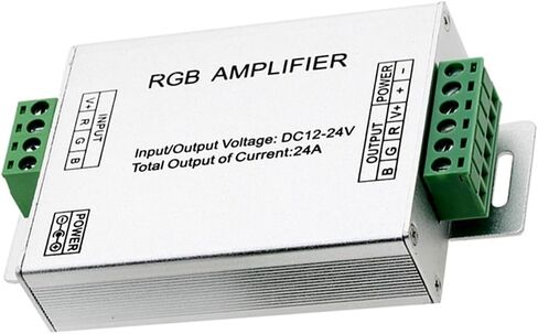 مضخم DC5V-24V 24A 30A 32A LED RGBCCT/RGBW/RGB لوحدة التحكم في الضوء المكرر لشريط LED (اللون: RGB 24A) in Kuwait