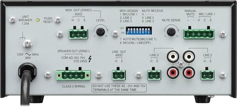TOA Electronics BG-220 CU 3 مضخم صوت وخلاط؛ 20 واط. استجابة التردد 50 هرتز - 20 كيلو هرتز؛ مدخلات خط 2X مع مدخلات RCA؛ راحة الجهير والتحكم الثلاثي. أسود in Saudi Arabia