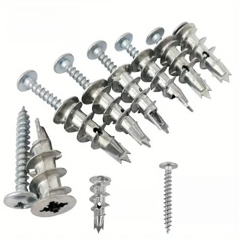 50 Sets Zinc Alloy Self-Drilling Drywall Anchors Heavy Duty in Kuwait