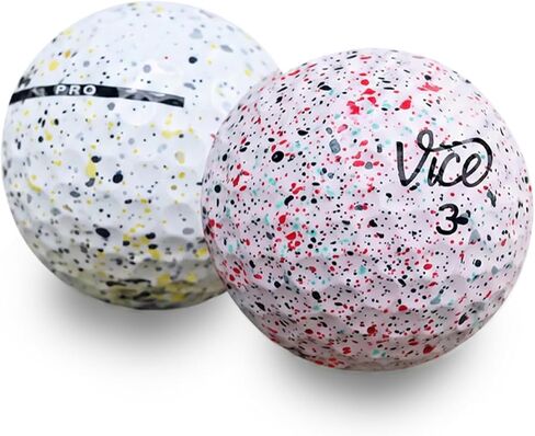 48 كرة جولف معاد تدويرها لمزيج التنقيط من Vice Pro - كرات جولف مستعملة بكميات كبيرة بحالة نعناع 5A - تتضمن حقيبة شبكية - 48 عبوة، بيضاء in Kuwait