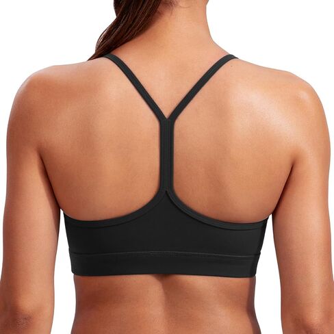 Women's Y Back Sports Bra V Neck Thin Straps Yoga Top Wireless Camisole | Removable Pads, Elastic Underband, Light Support. Ideal For Low-Impact Yoga, Pilates, and lounging. in Kuwait