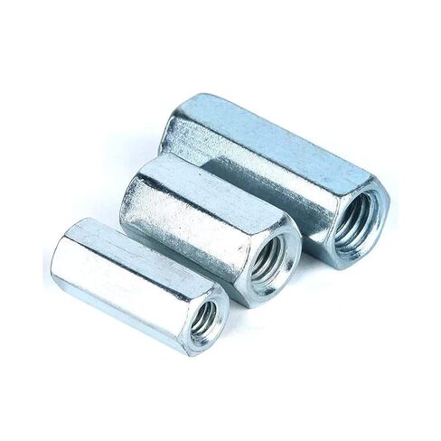 M8 X 1.25x50mm قضيب طويل متري عرافة اقتران الجوز، الزنك مطلي 5 قطع in Kuwait
