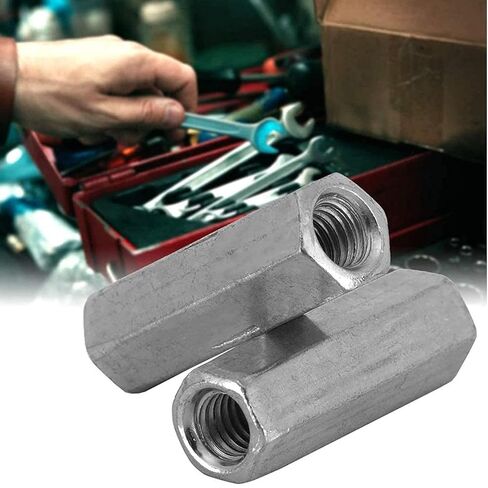 M8 X 1.25x50mm قضيب طويل متري عرافة اقتران الجوز، الزنك مطلي 5 قطع in Kuwait