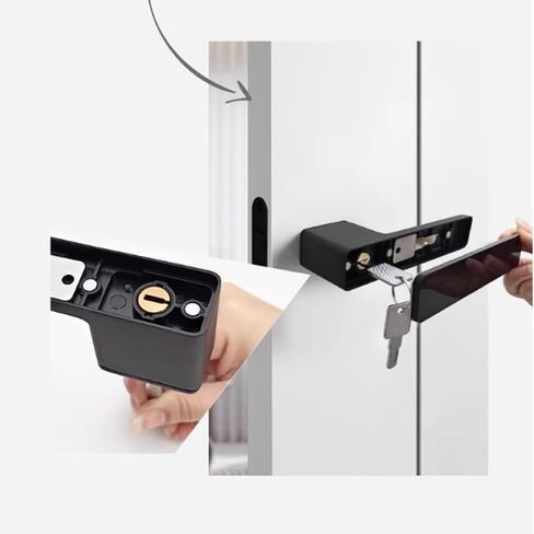 Bedroom Door Locks, Indoor Silent Magnetic,Anti-Theft Split Wooden Handle in Kuwait