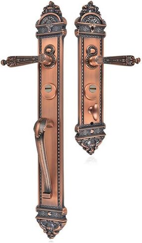 Zinc Alloy Carved Handle Lock Cylinder Solid Wood Door Anti-Theft Locks in Kuwait