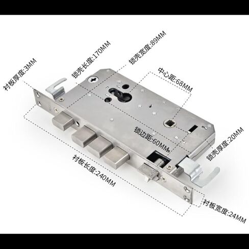 Zinc Alloy Carved Handle Lock Cylinder Solid Wood Door Anti-Theft Locks in Kuwait