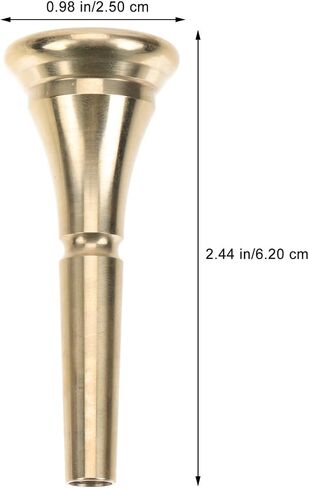 ibasenice French Horn Mouthpiece Replacement Copper Alloy Easy to Install Smooth Surface Students Beginners Golden Horn Accessories in Kuwait