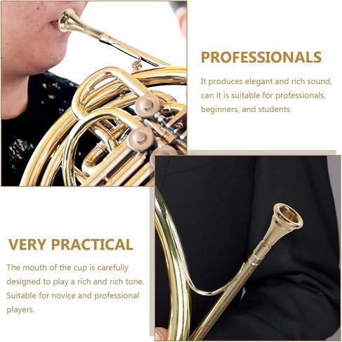 ULTECHNOVO French Horn Mouthpiece Replacement Copper Alloy with Smooth Surface and Easy to Install Features for Beginners and Students Musical Instrument Accessory in Kuwait