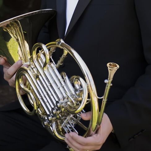 Vaguelly French Horn Mouthpiece Easy to Install Replacement Copper Alloy with Elegant and Rich Sound Brass Instrument Accessory for Beginners and Students in Kuwait