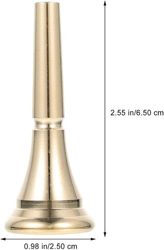 Amosfun Golden Copper French Horn Mouthpiece Replacement Accessory with Smooth Tone and Good Sound Effect, Creative Design for Intermediate Players and Students in Kuwait