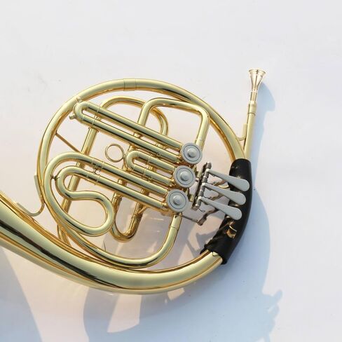 Amosfun Golden Copper French Horn Mouthpiece Replacement Accessory with Smooth Tone and Good Sound Effect, Creative Design for Intermediate Players and Students in Kuwait