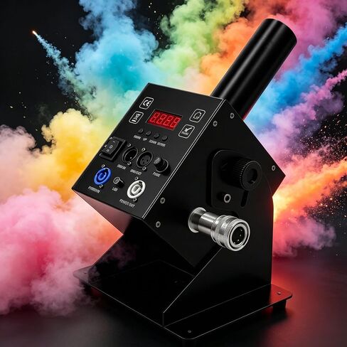 CO2 Fog Jet Machine, 260W 9 DMX512 Channels Stage CO2 Blaster, 12 LED Beads & 180° Adjustable Nozzle, 19.69-26.25ft Spray Height for Event Banquet Party Wedding Club Concert Halloween in Kuwait