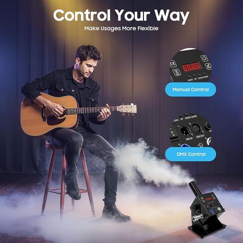 CO2 Fog Jet Machine, 260W 9 DMX512 Channels Stage CO2 Blaster, 12 LED Beads & 180° Adjustable Nozzle, 19.69-26.25ft Spray Height for Event Banquet Party Wedding Club Concert Halloween in Kuwait