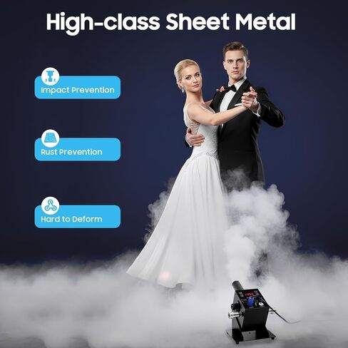 CO2 Fog Jet Machine, 260W 9 DMX512 Channels Stage CO2 Blaster, 12 LED Beads & 180° Adjustable Nozzle, 19.69-26.25ft Spray Height for Event Banquet Party Wedding Club Concert Halloween in Kuwait